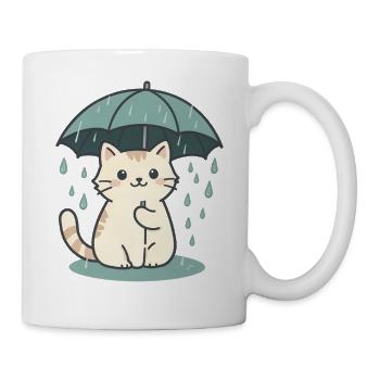Umbrella Cat – Cosy Rain Day - Tasse - Weiß - Rechts