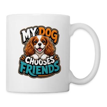 Kavallerier King Charles Spaniel - Tasse - Weiß - Rechts