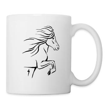 Tölter Outline - Tasse - Weiß - Rechts