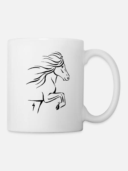 Tölter Outline - Tasse - Weiß