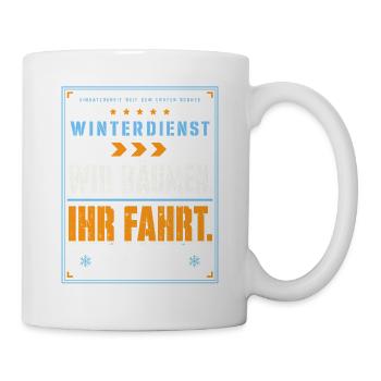 Winterdienst Einsatzbereit - Tasse - Weiß - Rechts