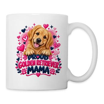 Stolzer Golden Retriever Mama - Tasse - Weiß - Rechts