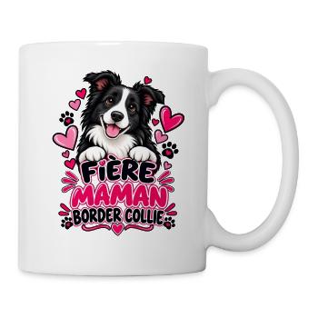Stolze Border Collie Mama - Tasse - Weiß - Rechts