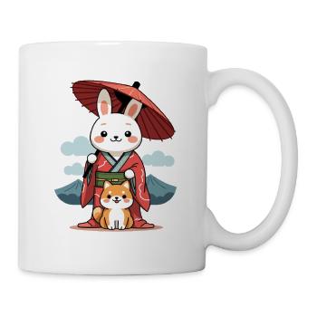 Cute Space Bunny Astronaut Design - Tasse - Weiß - Rechts