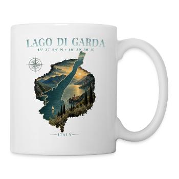 Gardasee Lago di Garda Italien Reise See Retro - Tasse - Weiß - Rechts