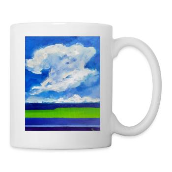 Kunst Wolke Acryl Künstler Jörg Langhans - Tasse - Weiß - Rechts