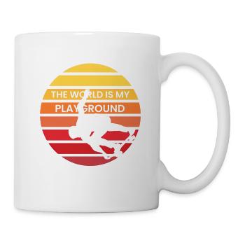Die Welt ist mein Spielplatz - Tasse - Weiß - Rechts