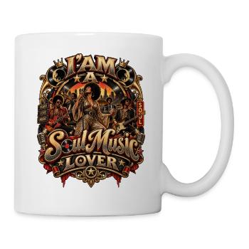 Soul Music Lover – Vintage Funk Rhythm and Blues  - Tasse - Weiß - Rechts
