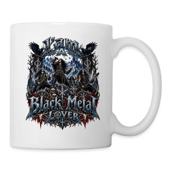 Black Metal Lover – Extreme Metal Music Fan - Tasse - Weiß - Rechts