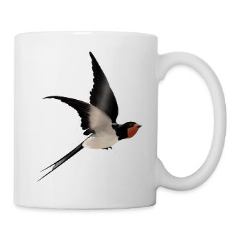 Schwalbe im Flug - Tasse - Weiß - Rechts