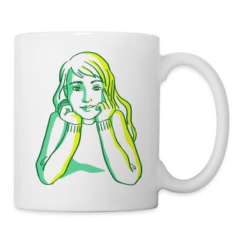 Portrait Girl - Tasse - Weiß - Rechts