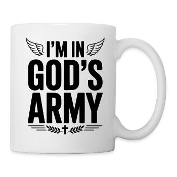 Ich bin in Gottes Armee - Tasse - Weiß - Rechts