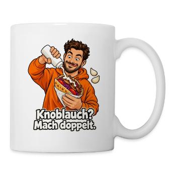 Döner mit Knoblauch - Tasse - Weiß - Rechts