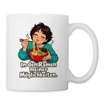 Ramen-Wortspiel – Frau - Tasse - Weiß - Rechts