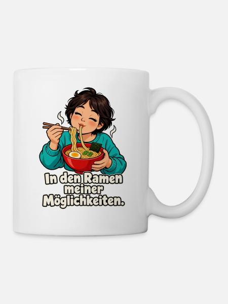 Ramen-Wortspiel – Frau - Tasse - Weiß