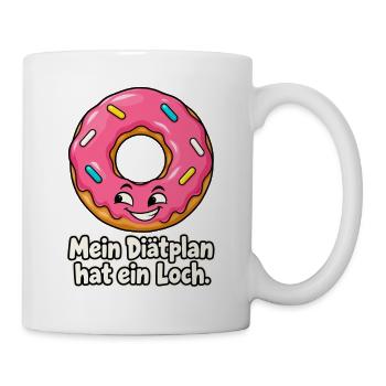 Donut mit Diätlücke - Tasse - Weiß - Rechts