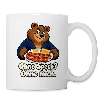 Frühstück mit Speck - Tasse - Weiß - Rechts