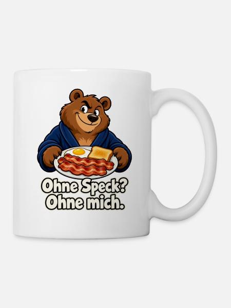 Frühstück mit Speck - Tasse - Weiß