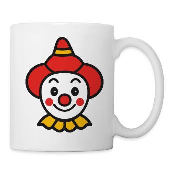 Halloween Clown Gesicht Bunt - Tasse - Weiß - Rechts