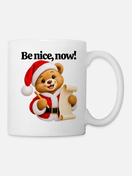 Der Weihnachtsteddybär - Tasse - Weiß