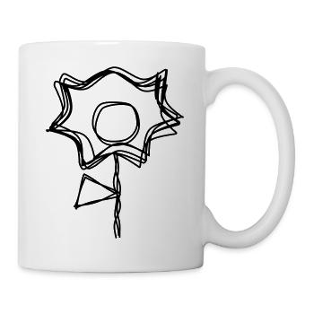 Osterglocke handgezeichnet - Tasse - Weiß - Rechts