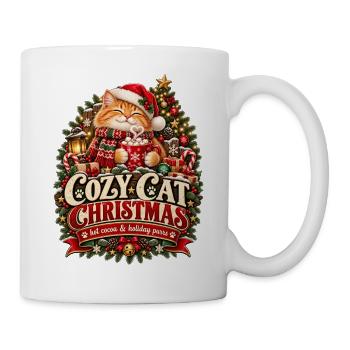 Cozy Cat Christmas - Tasse - Weiß - Rechts