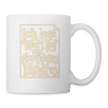 Innere Werte - Tasse - Weiß - Rechts
