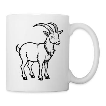 Bergziege - Tasse - Weiß - Rechts