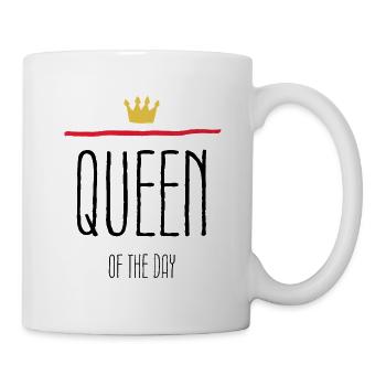 Queen Of The Day Krone Geburtstag Geschenk Lustig - Tasse - Weiß - Rechts