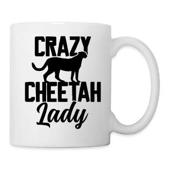 Crazy Cheetah Lady - Tasse - Weiß - Rechts