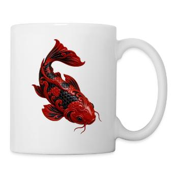 Koi-fische Japanische Koi-fische Koi-karpfen - Tasse - Weiß - Rechts