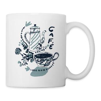 Café - Tasse - Weiß - Rechts