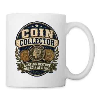 Münzsammeln Numismatiker Numismatik Münzsammler - Tasse - Weiß - Rechts