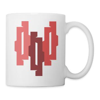 Rosé Burgunder Geomuster - Tasse - Weiß - Rechts
