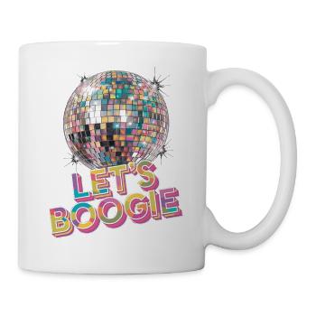 Discoball Vintage Retro Let's Boogie Disco Ball - Tasse - Weiß - Rechts