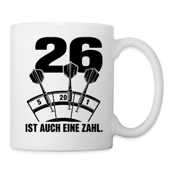 26 ist auch eine Zahl Drei Dartpfeile 5 20 1 - Tasse - Weiß - Rechts