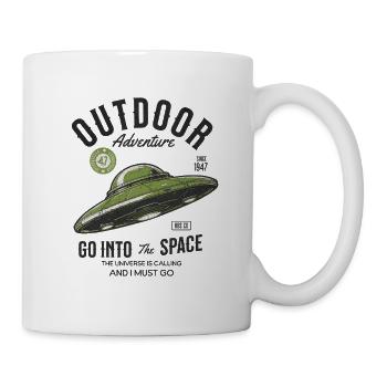 UFO Design Outdoor Adventure Space Spruch - Tasse - Weiß - Rechts