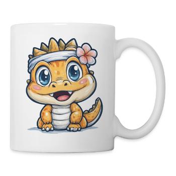 Niedliches Krokodil für Kinder - Tasse - Weiß - Rechts