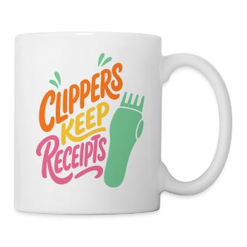 Haarschneider – My Clippers Keep Receipts - Tasse - Weiß - Rechts