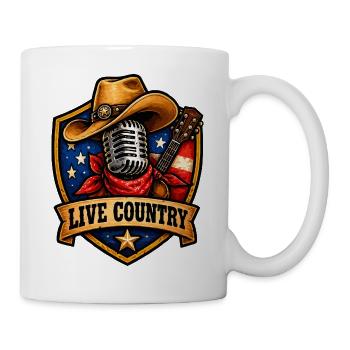 Live Country Shield Musikkultur - Tasse - Weiß - Rechts