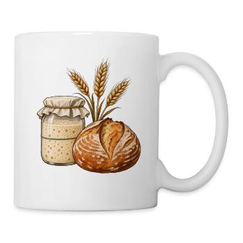 Sauerteigbrot – Gefäß, Laib und Kolben - Tasse - Weiß - Rechts