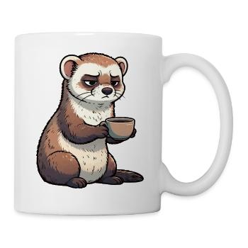 Frettchen Frettchenhalter Frettchenbesitzer - Tasse - Weiß - Rechts
