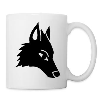 Wolf's Head Manga (schwarz) - Tasse - Weiß - Rechts