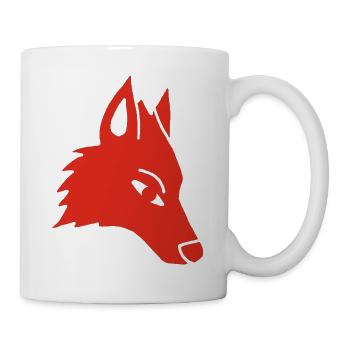 Wolf Head Manga (rot) - Tasse - Weiß - Rechts