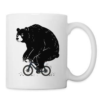 Gravel Bike Bear – lustiger Radfahrer - Tasse - Weiß - Rechts