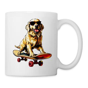 Golden Retriever Skater - Tasse - Weiß - Rechts