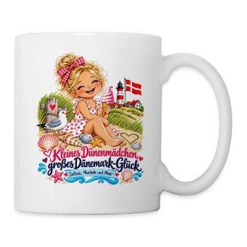 Dünenmädchen Dänemark-Glück - Tasse - Weiß - Rechts