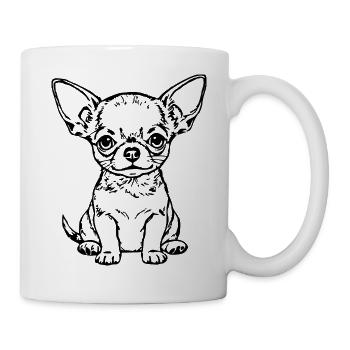 Chihuahua Geschenk Hundeliebhaber  - Tasse - Weiß - Rechts
