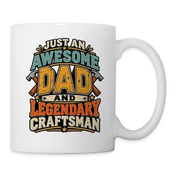 Awesome Dad Legendary Craftsman - Tasse - Weiß - Rechts