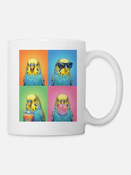 Wellensittiche Wellensittich - Tasse - Weiß